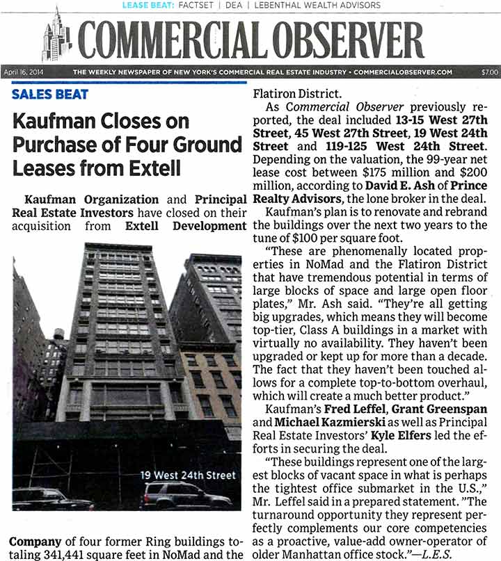 Commercial-Observer,-Kaufman-Closes-on-Purchase-of-Four-Ground-Leases-from-Extell,-4.16